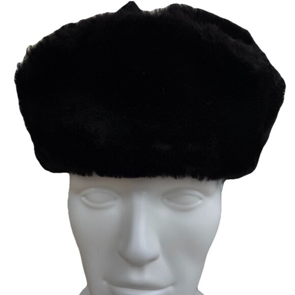 Soviet Russia Authentic Original Winter Hat Black New - Picture 1 of 15